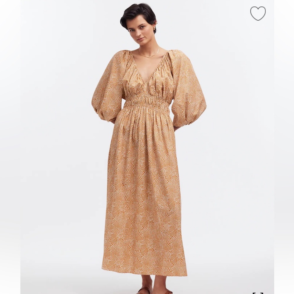 Madewell V-Neck Balloon Sleeve Maxi Dress